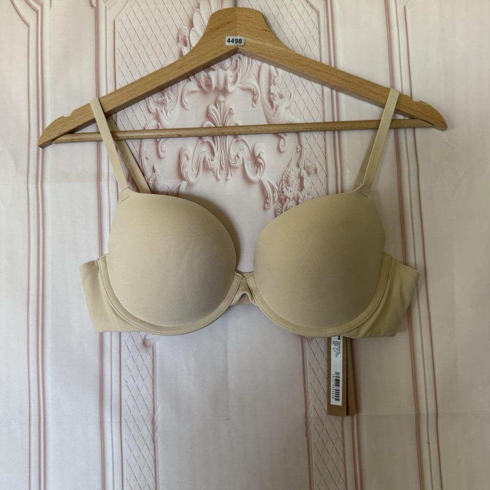 Skims Fits Everybody Push Up Demi Bra In Sand Size 36B NWT $56